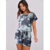 imageANRABESS Rompers for Women Summer 2025 Casual Dressy One Piece Tshirt Short Pants Jumpsuit Beach Vacation Outfit ClothesTie Dye Space Gray