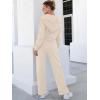 imageANRABESS Women 2 Piece Outfits Sweatsuit Zip Up Crop Hoodies SweatPants Lounge Matching Sweat Set 2024 Winter Trendy ClothesBeige