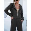 imageANRABESS Women 2 Piece Outfits Sweatsuit Zip Up Crop Hoodies SweatPants Lounge Matching Sweat Set 2024 Winter Trendy ClothesBlack