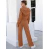 imageANRABESS Women 2 Piece Outfits Sweatsuit Zip Up Crop Hoodies SweatPants Lounge Matching Sweat Set 2024 Winter Trendy ClothesCoffee