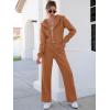imageANRABESS Women 2 Piece Outfits Sweatsuit Zip Up Crop Hoodies SweatPants Lounge Matching Sweat Set 2024 Winter Trendy ClothesCoffee