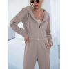 imageANRABESS Women 2 Piece Outfits Sweatsuit Zip Up Crop Hoodies SweatPants Lounge Matching Sweat Set 2024 Winter Trendy ClothesCoffeegrey