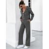 imageANRABESS Women 2 Piece Outfits Sweatsuit Zip Up Crop Hoodies SweatPants Lounge Matching Sweat Set 2024 Winter Trendy ClothesDark Grey