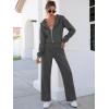imageANRABESS Women 2 Piece Outfits Sweatsuit Zip Up Crop Hoodies SweatPants Lounge Matching Sweat Set 2024 Winter Trendy ClothesDark Grey