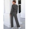 imageANRABESS Women 2 Piece Outfits Sweatsuit Zip Up Crop Hoodies SweatPants Lounge Matching Sweat Set 2024 Winter Trendy ClothesDark Grey