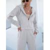 imageANRABESS Women 2 Piece Outfits Sweatsuit Zip Up Crop Hoodies SweatPants Lounge Matching Sweat Set 2024 Winter Trendy ClothesGrey