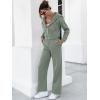 imageANRABESS Women 2 Piece Outfits Sweatsuit Zip Up Crop Hoodies SweatPants Lounge Matching Sweat Set 2024 Winter Trendy ClothesLight Green
