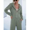 imageANRABESS Women 2 Piece Outfits Sweatsuit Zip Up Crop Hoodies SweatPants Lounge Matching Sweat Set 2024 Winter Trendy ClothesLight Green