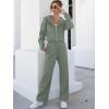 imageANRABESS Women 2 Piece Outfits Sweatsuit Zip Up Crop Hoodies SweatPants Lounge Matching Sweat Set 2024 Winter Trendy ClothesLight Green