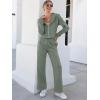 imageANRABESS Women 2 Piece Outfits Sweatsuit Zip Up Crop Hoodies SweatPants Lounge Matching Sweat Set 2024 Winter Trendy ClothesLight Green