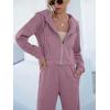 imageANRABESS Women 2 Piece Outfits Sweatsuit Zip Up Crop Hoodies SweatPants Lounge Matching Sweat Set 2024 Winter Trendy ClothesLight Purple