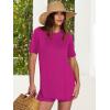 imageANRABESS Women Summer 2 Piece Outfits Knit Short Sets Casual Sweater Top ampamp Shorts Matching Lounge Set 2025 Beach ClothesHot Pink