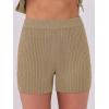 imageANRABESS Women Summer 2 Piece Outfits Knit Short Sets Casual Sweater Top ampamp Shorts Matching Lounge Set 2025 Beach ClothesLight Khaki