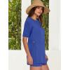 imageANRABESS Women Summer 2 Piece Outfits Knit Short Sets Casual Sweater Top ampamp Shorts Matching Lounge Set 2025 Beach ClothesNavy Blue