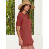 imageANRABESS Women Summer 2 Piece Outfits Knit Short Sets Casual Sweater Top ampamp Shorts Matching Lounge Set 2025 Beach ClothesRust