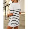 imageANRABESS Women Summer 2 Piece Outfits Knit Short Sets Casual Sweater Top ampamp Shorts Matching Lounge Set 2025 Beach ClothesStriped Black