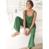 imageANRABESS Womens 2 Piece Outfits Linen Pants Jumpsuit Matching Lounge Set Casual Summer Beach Vacation Trendy Clothes Grass Large