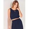 imageANRABESS Womens Summer 2 Piece Outfits Sleeveless Crop Top Tank and Wide Leg Pants Linen Jumpsuit Beach Vacation SetsNavy Blue