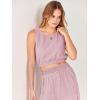 imageANRABESS Womens Summer 2 Piece Outfits Sleeveless Crop Top Tank and Wide Leg Pants Linen Jumpsuit Beach Vacation SetsPink