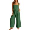imageANRABESS Womens 2 Piece Outfits Linen Pants Jumpsuit Matching Lounge Set Casual Summer Beach Vacation Trendy Clothes Grass Large