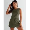 imageANRABESS Romper for Women Summer Dressy Casual 2025 Fashion Outfits Sleeveless Cute Cozy Lounge Short Jumpsuit Trendy ClothesArmy Green