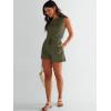 imageANRABESS Romper for Women Summer Dressy Casual 2025 Fashion Outfits Sleeveless Cute Cozy Lounge Short Jumpsuit Trendy ClothesArmy Green