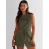 imageANRABESS Romper for Women Summer Dressy Casual 2025 Fashion Outfits Sleeveless Cute Cozy Lounge Short Jumpsuit Trendy ClothesArmy Green