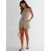 imageANRABESS Romper for Women Summer Dressy Casual 2025 Fashion Outfits Sleeveless Cute Cozy Lounge Short Jumpsuit Trendy ClothesBeige
