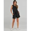 imageANRABESS Romper for Women Summer Dressy Casual 2025 Fashion Outfits Sleeveless Cute Cozy Lounge Short Jumpsuit Trendy ClothesBlack