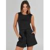 imageANRABESS Romper for Women Summer Dressy Casual 2025 Fashion Outfits Sleeveless Cute Cozy Lounge Short Jumpsuit Trendy ClothesBlack