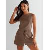 imageANRABESS Romper for Women Summer Dressy Casual 2025 Fashion Outfits Sleeveless Cute Cozy Lounge Short Jumpsuit Trendy ClothesBrown