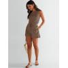 imageANRABESS Romper for Women Summer Dressy Casual 2025 Fashion Outfits Sleeveless Cute Cozy Lounge Short Jumpsuit Trendy ClothesBrown
