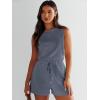 imageANRABESS Romper for Women Summer Dressy Casual 2025 Fashion Outfits Sleeveless Cute Cozy Lounge Short Jumpsuit Trendy ClothesDeep Gray