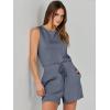 imageANRABESS Romper for Women Summer Dressy Casual 2025 Fashion Outfits Sleeveless Cute Cozy Lounge Short Jumpsuit Trendy ClothesDeep Gray