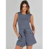 imageANRABESS Romper for Women Summer Dressy Casual 2025 Fashion Outfits Sleeveless Cute Cozy Lounge Short Jumpsuit Trendy ClothesDeep Gray