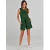 imageANRABESS Romper for Women Summer Dressy Casual 2025 Fashion Outfits Sleeveless Cute Cozy Lounge Short Jumpsuit Trendy ClothesDeep Green