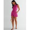 imageANRABESS Romper for Women Summer Dressy Casual 2025 Fashion Outfits Sleeveless Cute Cozy Lounge Short Jumpsuit Trendy ClothesHot Pink