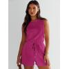 imageANRABESS Romper for Women Summer Dressy Casual 2025 Fashion Outfits Sleeveless Cute Cozy Lounge Short Jumpsuit Trendy ClothesHot Pink