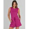 imageANRABESS Romper for Women Summer Dressy Casual 2025 Fashion Outfits Sleeveless Cute Cozy Lounge Short Jumpsuit Trendy ClothesHot Pink