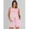 imageANRABESS Romper for Women Summer Dressy Casual 2025 Fashion Outfits Sleeveless Cute Cozy Lounge Short Jumpsuit Trendy ClothesPink
