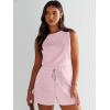 imageANRABESS Romper for Women Summer Dressy Casual 2025 Fashion Outfits Sleeveless Cute Cozy Lounge Short Jumpsuit Trendy ClothesPink