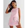 imageANRABESS Romper for Women Summer Dressy Casual 2025 Fashion Outfits Sleeveless Cute Cozy Lounge Short Jumpsuit Trendy ClothesPink