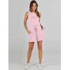 imageANRABESS Romper for Women Summer Dressy Casual 2025 Fashion Outfits Sleeveless Cute Cozy Lounge Short Jumpsuit Trendy ClothesPink