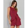 imageANRABESS Romper for Women Summer Dressy Casual 2025 Fashion Outfits Sleeveless Cute Cozy Lounge Short Jumpsuit Trendy ClothesRed