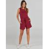 imageANRABESS Romper for Women Summer Dressy Casual 2025 Fashion Outfits Sleeveless Cute Cozy Lounge Short Jumpsuit Trendy ClothesRed