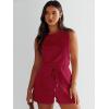 imageANRABESS Romper for Women Summer Dressy Casual 2025 Fashion Outfits Sleeveless Cute Cozy Lounge Short Jumpsuit Trendy ClothesRed