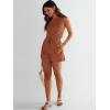 imageANRABESS Romper for Women Summer Dressy Casual 2025 Fashion Outfits Sleeveless Cute Cozy Lounge Short Jumpsuit Trendy ClothesRust