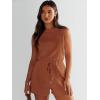 imageANRABESS Romper for Women Summer Dressy Casual 2025 Fashion Outfits Sleeveless Cute Cozy Lounge Short Jumpsuit Trendy ClothesRust