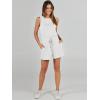 imageANRABESS Romper for Women Summer Dressy Casual 2025 Fashion Outfits Sleeveless Cute Cozy Lounge Short Jumpsuit Trendy ClothesWhite