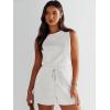 imageANRABESS Romper for Women Summer Dressy Casual 2025 Fashion Outfits Sleeveless Cute Cozy Lounge Short Jumpsuit Trendy ClothesWhite